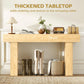 Oak entryway table with thickened tabletop and wide side supports