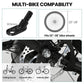 Bike cargo trailer hitch connector and mounting bracket for attaching to 22–28 inch bike wheels