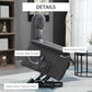 Gray lift recliner chair showing side pocket and heavy-duty steel base