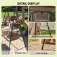 Black hammock chair stand detail view: A-shaped frame, anti-slip feet, hanging rings