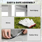 Metal raised garden bed frame edge with black rubber strip detail