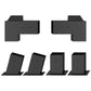 Black 3-way slanted pergola bracket set with post bases and wall mount brackets