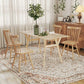 Cream area rug with classical floral medallion and brown red border