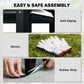 Black metal raised garden bed frame edge with rubber strip detail