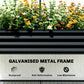Black metal frame greenhouse cover panel for elevated raised garden bed