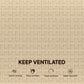 Khaki mesh fabric panel with textured pattern for ventilated chair backrest
