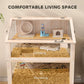 Wooden hamster cage interior with climbing ramp, exercise section, and resting area