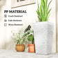 White PP outdoor planter with stone-textured finish and thick rim