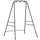 Dark gray A-frame hammock chair stand with hanging hooks and sturdy legs