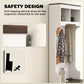White hall tree with anti-tip safety design and wall-mount attachment