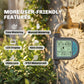 LCD irrigation timer for self-watering planter with weatherproof display on outdoor faucet