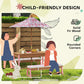 Child-friendly kids patio set graphic with umbrella and rounded-corner design