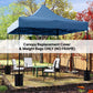 Navy pop-up canopy replacement top with four weight bags