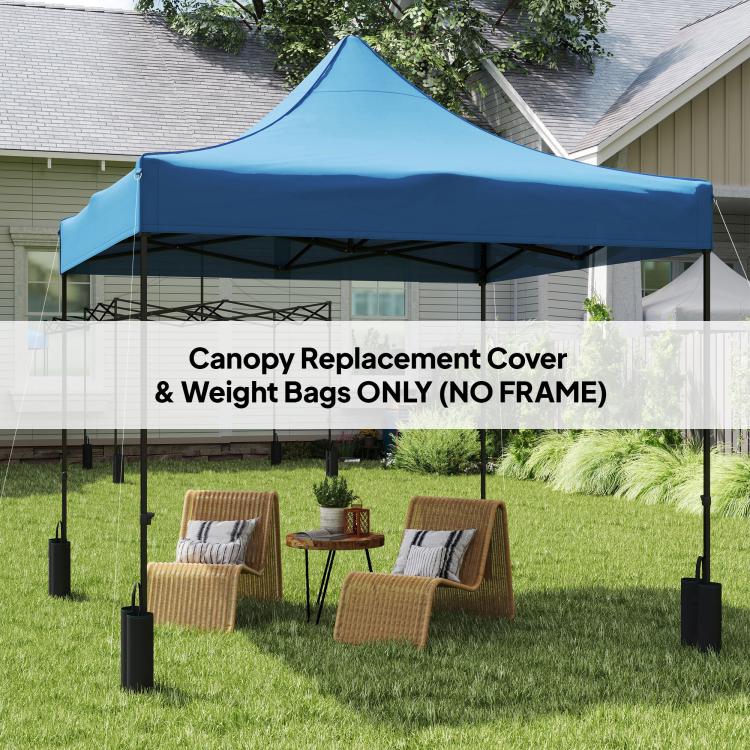 Navy replacement pop-up canopy cover with four hanging weight bags