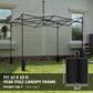 Replacement canopy top packaging with peak pole canopy frame dimensions