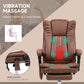 Brown massage office chair with visible back massage nodes and recline seat