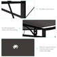 Pergola gazebo materials and details: metal frame, coated fabric, grommets