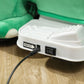 White battery control box with input port and power switch on ride-on toy
