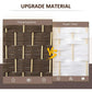 Close-up-style view of woven brown divider material with grid backing