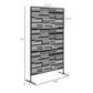 Black metal privacy screen, 78 in tall by 48 in wide