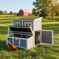 Wooden Chicken Coop with Nesting Box, Pull-Out Tray, Waterproof Roof, 39 inch Chicken House for 2-4 Chickens, Rabbits