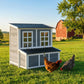 Wooden Chicken Coop with Nesting Box, Pull-Out Tray, Waterproof Roof, 39 inch Chicken House for 2-4 Chickens, Rabbits