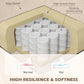 Cross-section of chair cushion: high-density foam with pocket springs and flannel layer