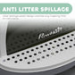 Covered cat litter box anti-litter splash tray with dotted holes and privacy door
