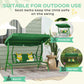 Kids patio swing chair with adjustable canopy and two-seat cushion for outdoor use