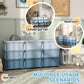 Light blue kids storage dresser with nine drawers, multi-room style storage bins