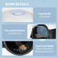 Covered cat litter box with top handle and two-way entrance, sand leak pedal