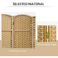 Solid wood frame and quality metal hinges for the folding room divider screen