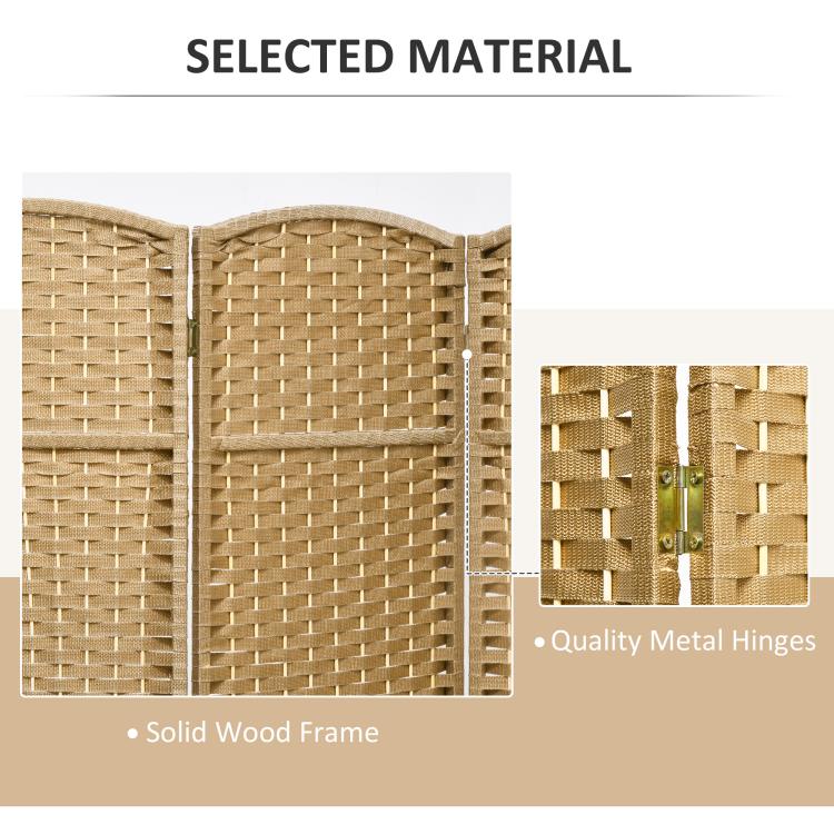 Solid wood frame and quality metal hinges for the folding room divider screen