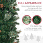 Artificial Christmas tree branches with pine-cone details and full appearance