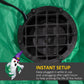 Inflatable ghost blower fan with grille and tether, accessory for window display