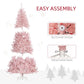 Pink pre-lit artificial Christmas tree with sectional design and detachable stand base