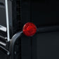 Bike cargo trailer red rear reflector on black frame