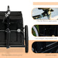 Bicycle cargo trailer attachment with adjustable clip and secure straps for seat posts