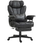 Black executive office chair with high back, padded headrest, and reclining base