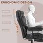 Black ergonomic office chair with visible lumbar padding and supportive backrest