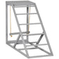 Gray chicken perch and ladder play structure with two hanging rope swings