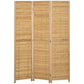 3-panel bamboo folding privacy screen in natural color with woven panel texture