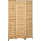 3-panel bamboo folding privacy screen, natural woven panels with wooden frame