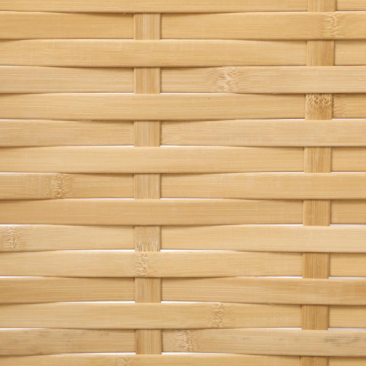 Close-up of natural bamboo woven panel texture for a folding room divider