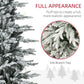 Flocked artificial Christmas tree branch tips with white snow effect