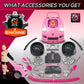 Pink mechanic car engine workshop toy with 61-piece parts set