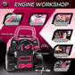 Pink mechanic car engine workshop toy with engine start and storage box