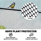 Black HDPE mesh plant protector with tight 4 mm grid pattern