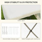 Pop-up canopy tent with UV-protective canopy and stable pole frame, light beige