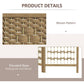 Woven pattern detail on room divider with elevated base for airflow